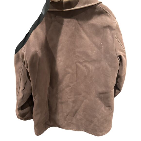 Vintage 70s Fingerhut Fashions Faux Suede Sherpa Lined Coat Mens 46 USA - HLBN - Picture 3 of 5